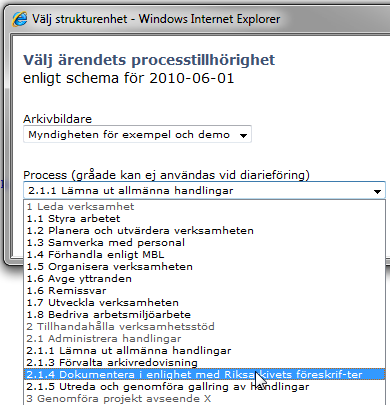 Exempel på regelkonsekvenser Klassificeringsstrukturen (processkartorna) kan innehålla många nivåer.