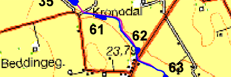 Våtmark 57 Våtmarksläge 57 ligger på fastighet Assartorp 1:4 (Se karta 3.1-15). En befintlig damm restaureras och utökas/fördjupas genom schaktning. Våtmarksområdet omges av åkermark idag.