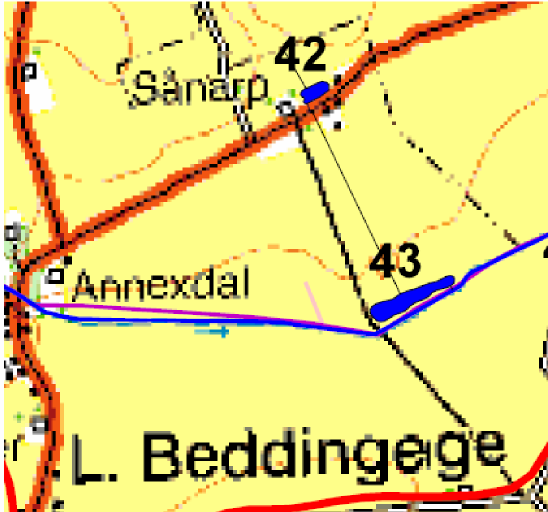 Våtmark 38 Våtmark 38 ligger på fastighet Brunsbo 2:3>3 (Se karta 4.1-7). Våtmarksområdet omges av åkermark idag.