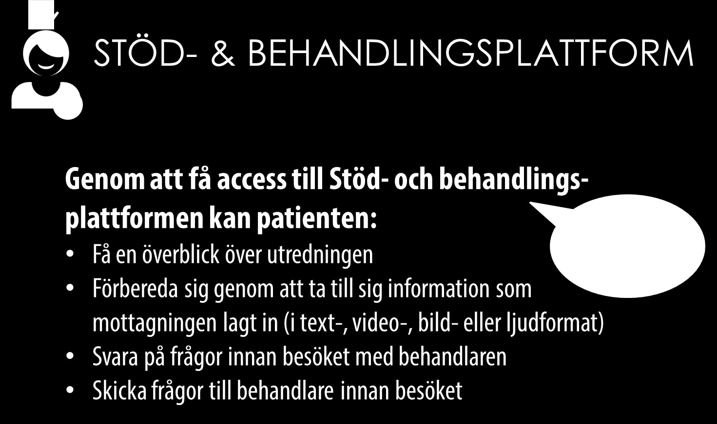 BILAGA 3 DANIELA BACCARINI Steg 3: Genom att ge patienten access till stöd- och behandlingsplattformen via Mina vårdkontakter kan patienten bli mycket mer delaktig i