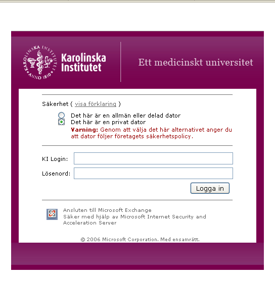 OWA 2010 (Outlook Web App) Kom igång med OWA Version 3, 2011, IT-support Kom igång med OWA 2010 (Outlook Web App) Hur du gör när du startar OWA för första gången. 1.