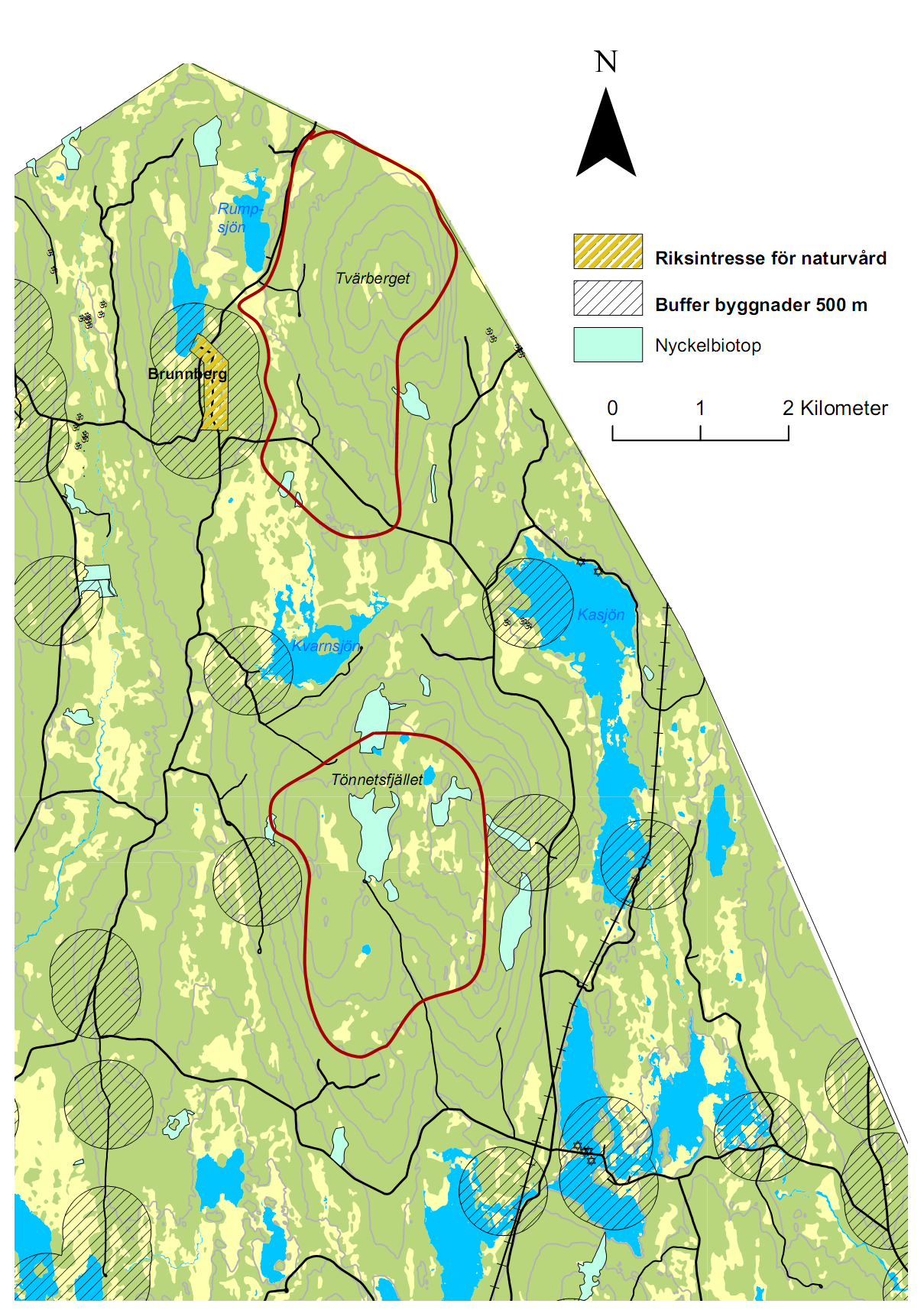 10.1 Område 1 Brunnberg-Tönnetfjället Lokalisering Området ligger i norra delen av kommunen och gränsar i norr mot Dalarna och Malungs kommun. Området består av två berg separerade av en dal.