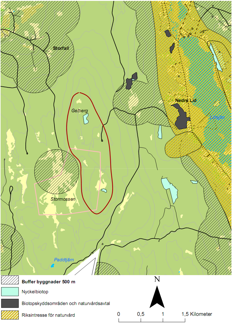 10.9 Område 9: Getberget Lokalisering Området omfattar delar av Getberget som är en del av den centrala bergsryggen mellan Klarälvdalen och Sunnemodalen.