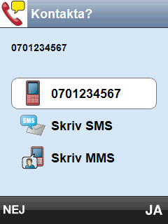 2.10.3 Läsa bild-sms Om inställningen är Läs SMS med bilder kan bilder visas i meddelandet. Om det finns en bild som exakt motsvarar ett ord i meddelandet visas bilden istället för ordet.