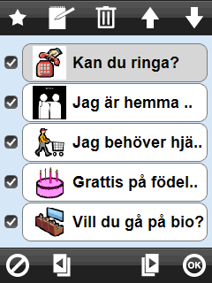 3.5 Basmeddelanden I Inställningar Telefon/SMS/MMS Basmeddelanden definierar man basmeddelanden.