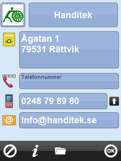 3.7 SIM-kontakter Via Inställningar Telefon/SMS/MMS SIM-kontakter kan man kopiera de kontakter som finns på SIM-kortet till Handis egen kontaktlista. När man trycker på OK startar kopieringen.