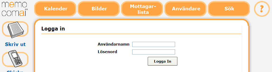 För att förtydliga de olika momenten och förenkla navigeringen I Memo Comai visas de olika momenten i texten under användarens namn. Det steg man står vid är fetare än övriga steg. 1.4.