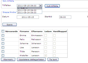 6 Klarmärkning (godkännande av närvarorapportering) måste sedan göras via dator eftersom vissa funktioner inte kan ses i mobiltelefonen.