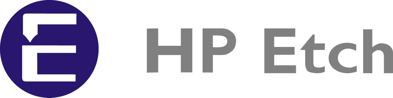 På eletroformade stenciler hamnar step-up/step-down på undersidan av stencien HP Etch ensamma om precisionsetsning Eftersom den yta som vilar mot underlaget blir stencilens ovansida så kommer alla