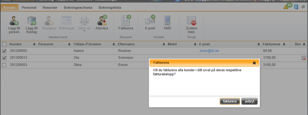 1.2 ANVÄNDA ETT BEFINTLIGT FILTER När man byggt ett eget filter och sparat det hamnar filtret i filterrutan, alla egna filter hamnar längst ner.