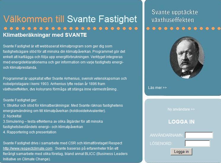 Logga in Ny användare För att aktivera ditt konto klicka på texten Ny