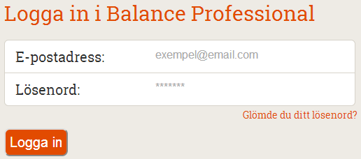 Systemkrav Användningen av Balance Professional stöds av de allmännaste webbläsarna.