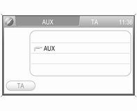 AUX-ingång 31 AUX-ingång Allmän information Användning Allmän information... 31 Användning... 31 I mittkonsolen framför växelspaken finns ett AUX-uttag för anslutning av en extern ljudkälla.