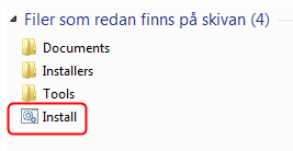 Observera att installation kan ta en stund och kan kräva omstart av dator. Den som installerar måste ha fullständiga behörigheter (vara administratör) på datorn.