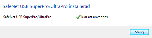 Nu ska drivrutinen till WinPignyckeln installeras (Sentinel Protection Installer), bild 29-31. Bild 29. Bild 30. Bild 31.