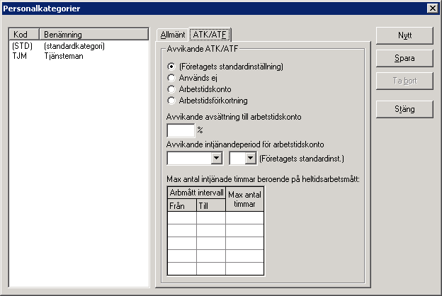 FLEX Lön - Användarmeddelande (maj 2012) 6 ATK/ATF med olika intjäningsperioder Det är nu möjligt att konfigurera