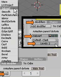 I Object Mode klicka ALT+A för att spela upp och få se resultatet - få se hur Blender automatiskt räknar ut hur benen ska flyttas mellan nyckelbildsrutorna.