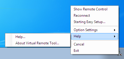 Introduktion TIPS: Skärmen (eller verktygsfältet) för Virtual Remote Tool kan visas utan att Easy Setup -fönstret visas.