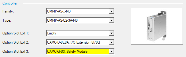 4 Idrifttagning 4.3 Information om parametrering med FCT-PlugIn CMMP-AS Innan säkerhetsmodulen parametreras med SafetyTool måste motordrivsteget parametreras helt med hjälp av FCT-PlugIn.