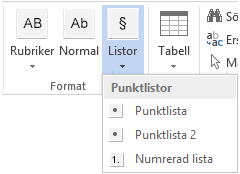 3 Skapa nya dokument knappen Nytt När mallarna har installerat finns mallknappen Nytt längst till vänster i Words menyfliksområde/ribbonfält/verktygsfält med Enköpings logga på.