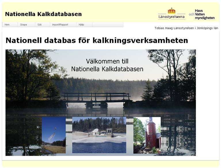 Välkommen till Utbildning/demonstration i Nationella Kalkdatabasen Tobias Haag, Länsstyrelsen i Jönköpings län Upplägg/Program Bakgrund Startsida Vilken data