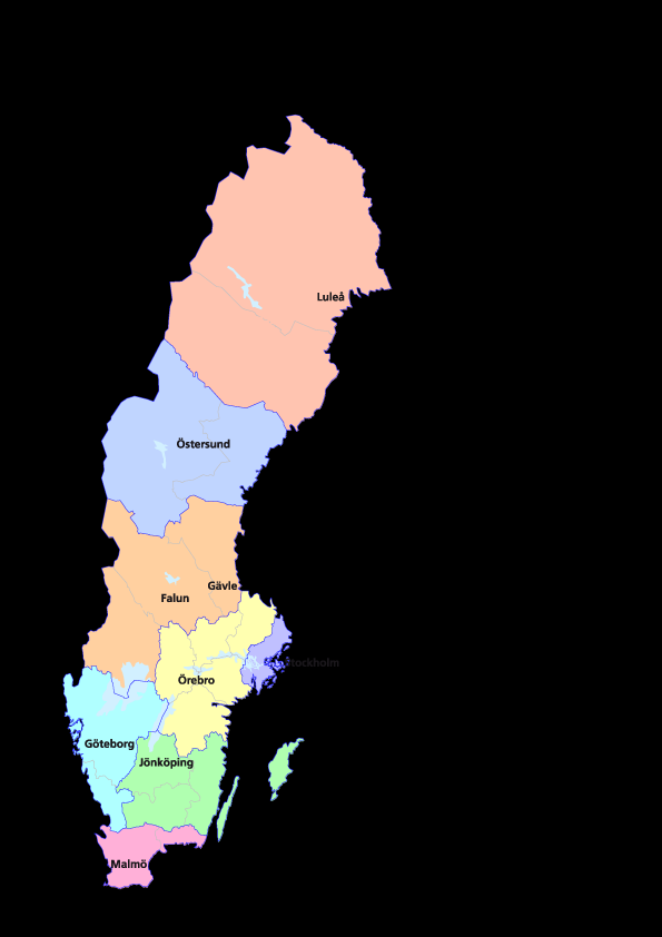 Åtta regioner och ca 125 medarbetare 1. Övre Norrland 2. Mellersta Norrland 3.
