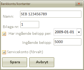 Bankkonton och kontanter Din huvudman kan ha flera bankkonton.