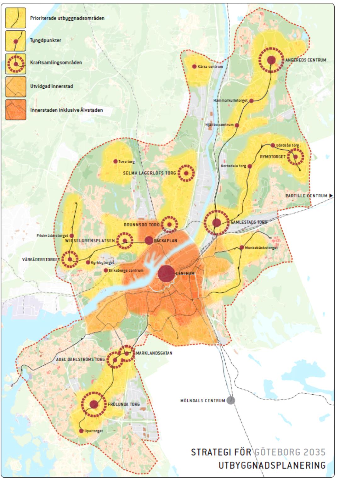 tillkommande i kärnan 2030 ÖP Förtäta och utveckla