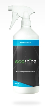 Produkter Eco Shine Original Eco Shine Original är en vattenfri biltvätt som tvättar, polerar, vaxar och skyddar ditt fordon med en enda behandling, utan risk för rep- eller slipskador.