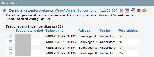 Under Objekttyp välj Installation. Under attribut, välj det attribut som innehåller förbrukningsattributet ni önskar summera. Tryck sedan på beräkna. Steg 3.