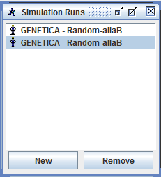 c. Fönster Choose öppnas. Där du måste klicka på GENETICA och sen OK. d. I Simulation Run fönster kan du nu se din andra konfiguration.