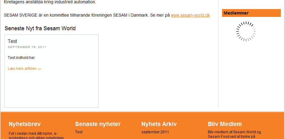 Hemsida: www.sesamsverige.se Webbplatsen för SESAM Sverige håller på att omarbetas.