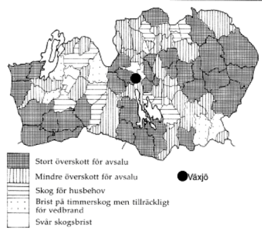 Tabell 2.1-1 Vissa uppgifter från riksskogstaxeringen 1923 och 1995-1999, Kalmar län.