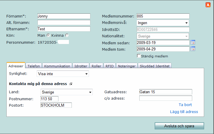 Tänk på att i fliken roller skapar du funktionerna men för att lägga till en roll till en person måste detta göras under fliken Medlemmar.