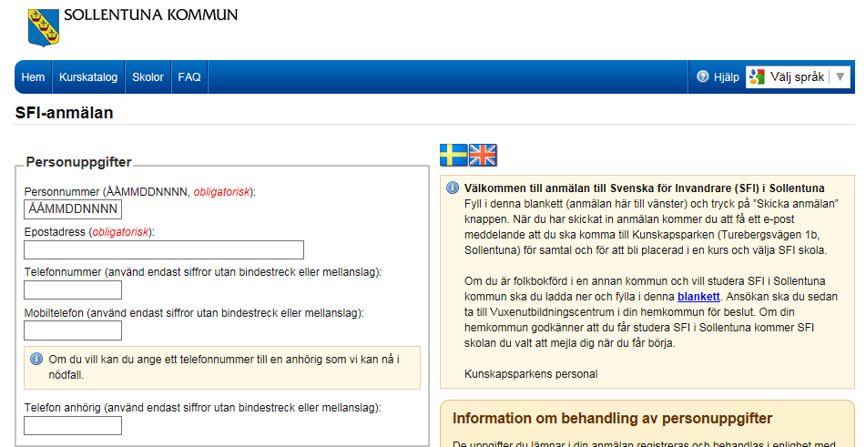 2015-09-23 Hur du anmäler dig till SFI på webben Det här är en hjälp för dig som ska anmäla dig till SFI, Svenska för invandrare, hos Kunskapsparken.