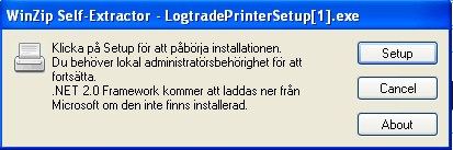 2 av 9 Välj Kör för att påbörja installationen direkt.