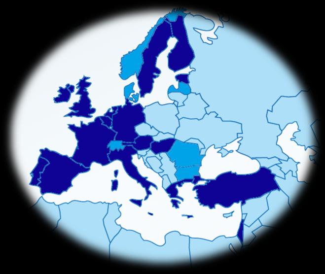 Forskningskommunikation inom EU European Research Area-net FP7-projekt, Totalt 34 partners