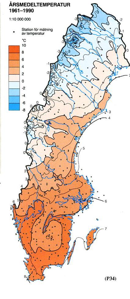 Årsmedeltemperatur och