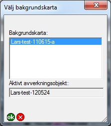 6 (6) Om bakgrundskartor Om ett avverkningsobjekt tagits ut från webbsystemet så visas dessa automatiskt om de finns och "Typ av bakgrundskarta" är satt via menyvalet: Menyvalen för bakgrundskartor