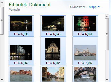 F. Skapa mappar Du kan skapa egna mappar på SkyDrive för att organisera dina filer, eller för att kopiera filer från din hårddisk till SkyDrive.