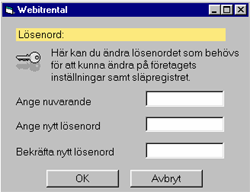 Skrivare Under Alternativ/Skrivare kan ni välja vilken skrivare som ni vill använda om ni har flera skrivare kopplade till datorn. Lösenord Boka, lägga till kunder osv.