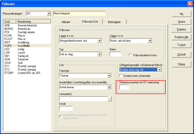 FLEX Tidredovisning - Användarmeddelande (maj 2012) 18 Planerad övertid kan ge övertidsmarkering För att inte behöva kunna övertidsregelverket i huvudet kan man numera sätta ett referensnummer för