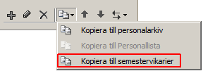 Kapitel 5 Semesterschema sätt att göra detta är att använda funktionen Kopiera till semestervikarier i dialogen Personalregister.