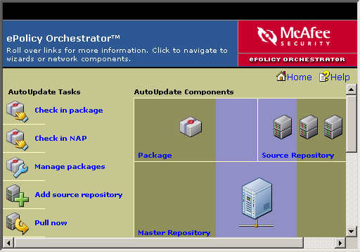 Installera modulen (forts.) epolicy Orchestrator Lägg till modulpaketet och.nap-filerna i epolicy Orchestrator Repository (databas). Obs!