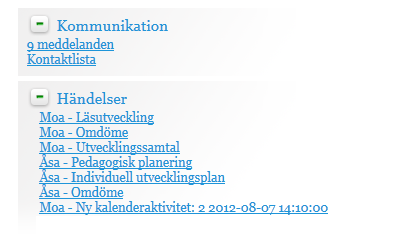 Sida 12/44 Bild 11 Meny med undermeny vald. 4.2 Visningsytan I visningsytan finns: Alla informationskanaler.