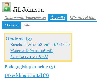 Sida 35/44 4. Inom varje gruppering är länkarna sorterade i bokstavsordning. Dokumenten är markerade med namn och datum.