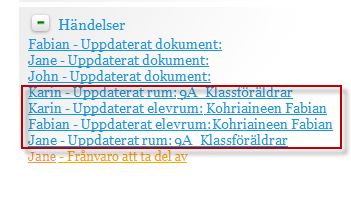 Sida 43/44 Bild 59 Klassrum för 7a med nyttig information för vårdnadshavare. Bild 60 Ett exempel på ett elevrum. 11.