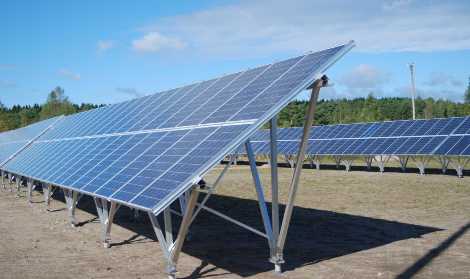 Exempel på forskningsprojekt på solenergi Fortum samarbetar med Glava Energicentrum inom solenergi m.m. I Glava finns drygt 240kW solel installerat Fortum äger ca.