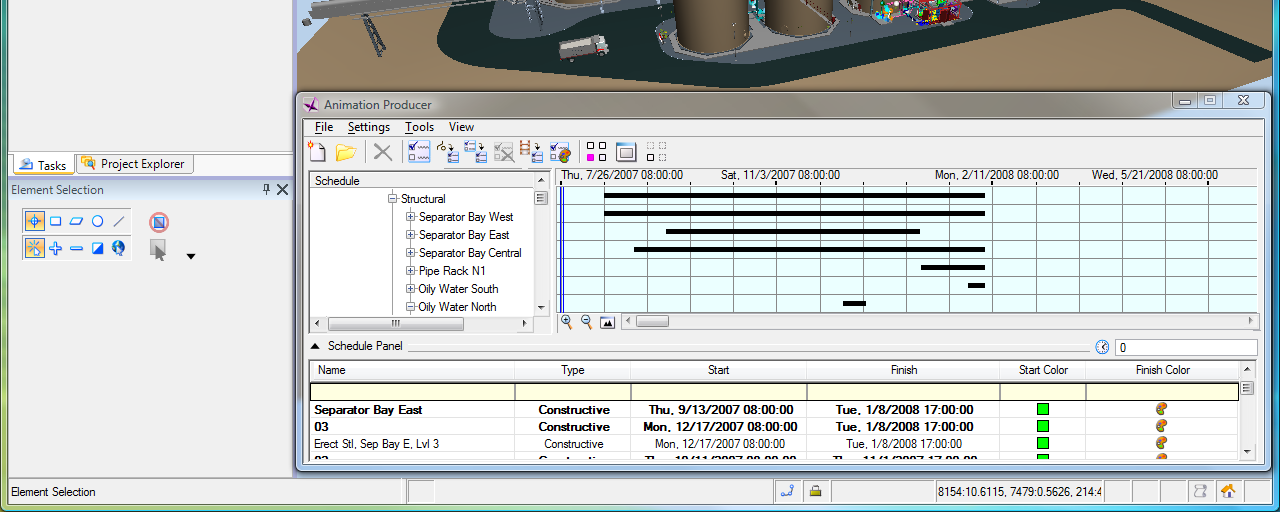 Tidplans Simulering Importera och exportera tidplans information från Microsoft Project och Primavera
