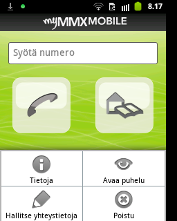 Starta mymmx textalk Efter att ha installerat mymmx mobile första gången behöver du inte längre logga in.